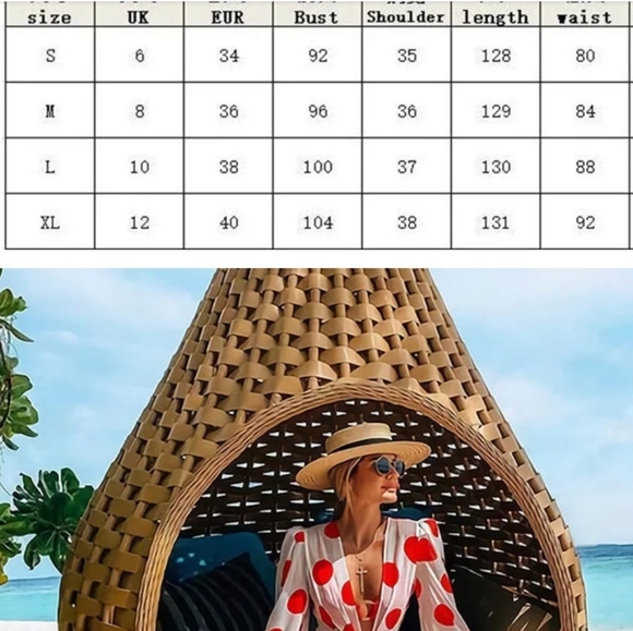 NWT Bohemian Polka Dot Maxi Split Dress S:Sm-Med - Picture 13 of 13